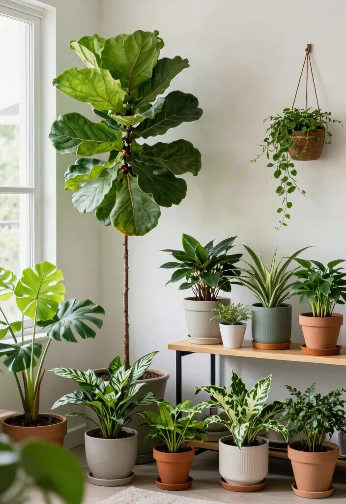 15 Artsy Living Room Ideas: Creative, Bold, and Expressive - 8. Incorporating Indoor Plants 1