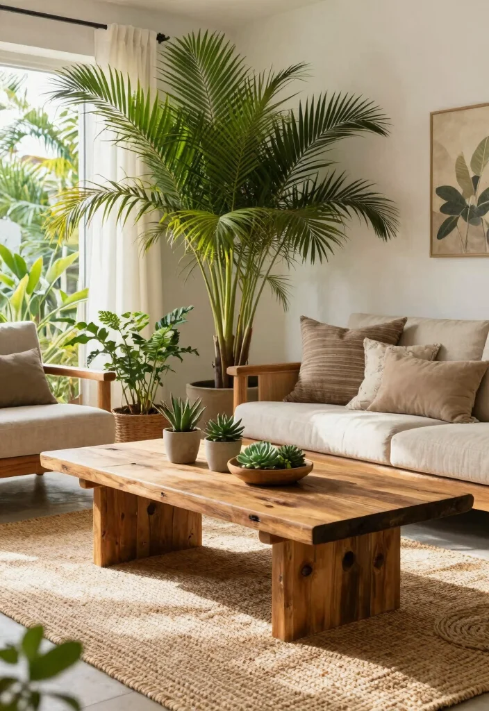 15 Caribbean Living Room Ideas: Colorful Breezy Style - 4. Natural Elements 1
