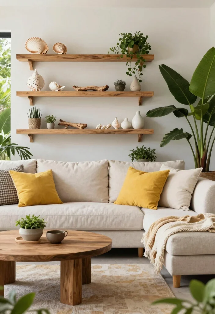 15 Caribbean Living Room Ideas: Colorful Breezy Style - 8. Outdoor-Inspired Decor 1