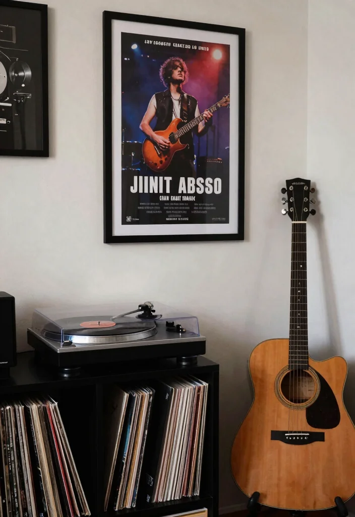 15 Emo Living Room Ideas Dark Expressive and Personal - 11. Musical Touches to Celebrate Your Passion 1