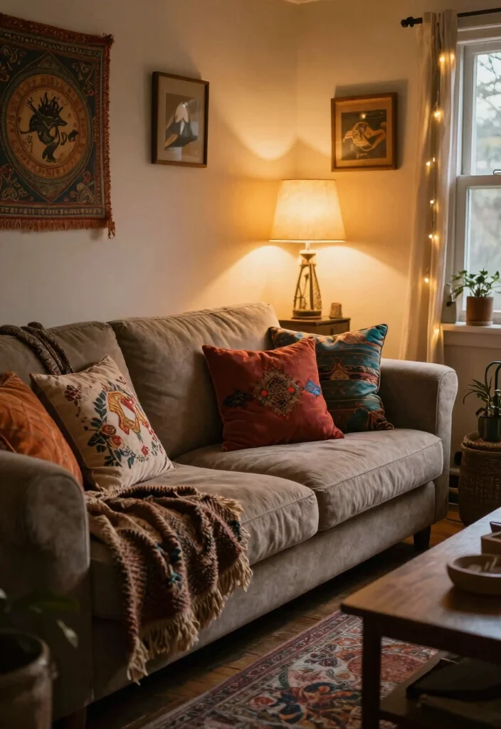 15 Hippie Living Room Ideas Free Spirited and Warm - 15. Comfortable Atmosphere 1