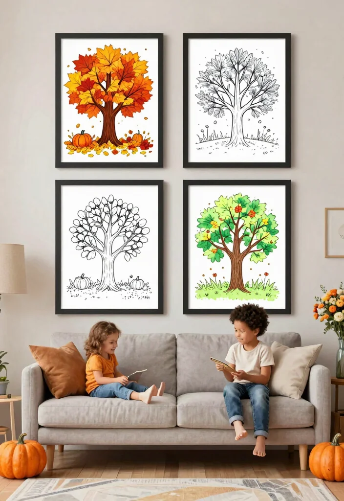 15 Living Room Coloring Page Ideas for Fun Creative Decor - 10. Seasonal Celebrations 1