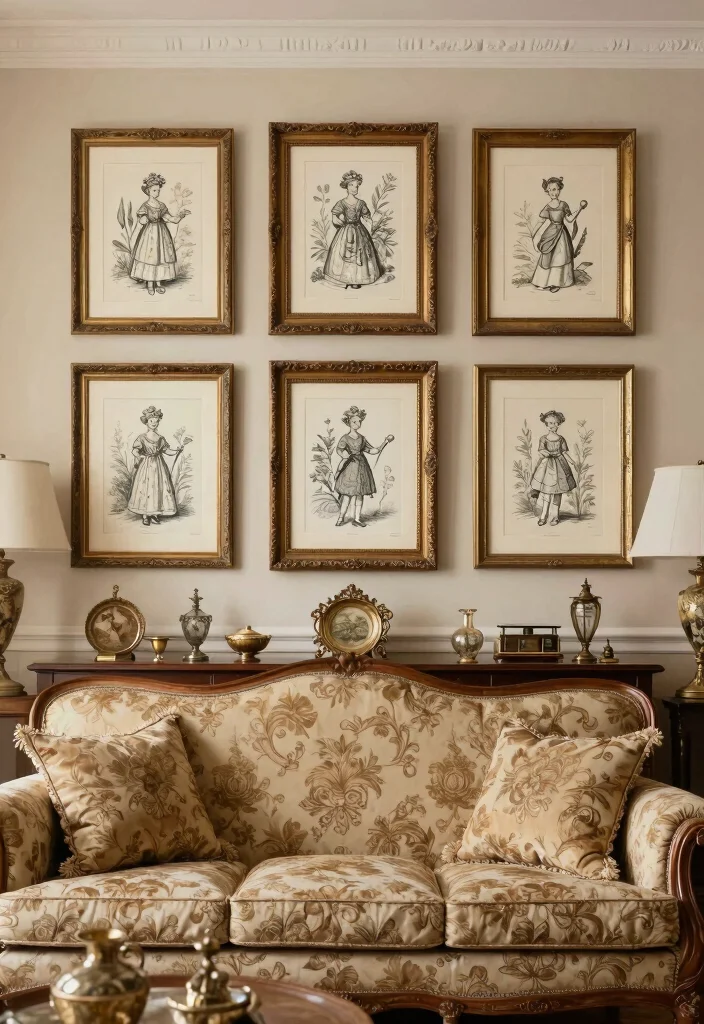 15 Living Room Coloring Page Ideas for Fun Creative Decor - 8. Vintage Charm 1