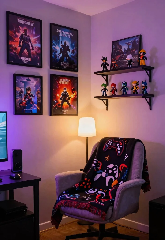 15 Living Room Gaming Ideas: Cool Functional Setups - 5. Themed Decor 1