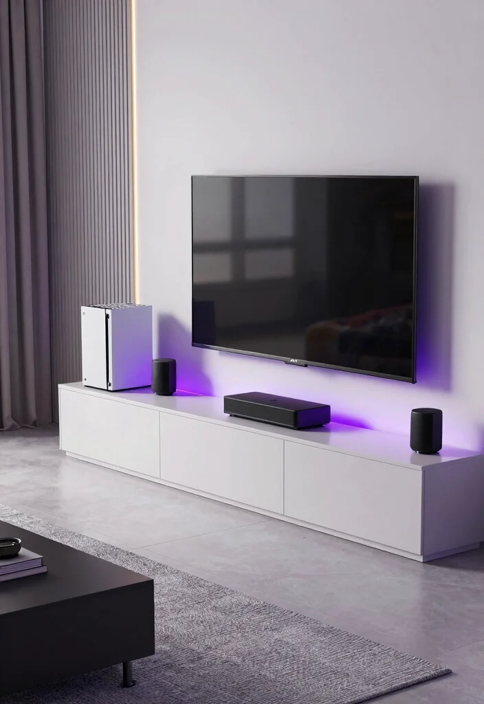 15 Living Room Gaming Ideas: Cool Functional Setups - 6. Tech Integration 1