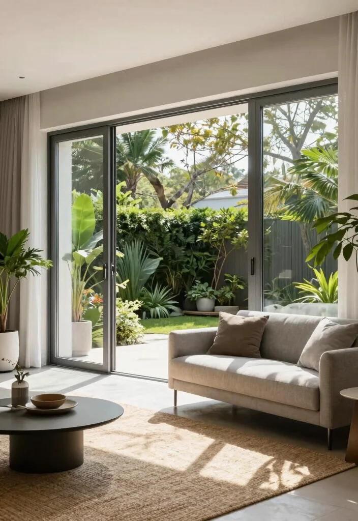 15 Living Room Patio Doors Ideas for Bright Indoor-Outdoor Flow - 3. Sliding Glass Doors 1