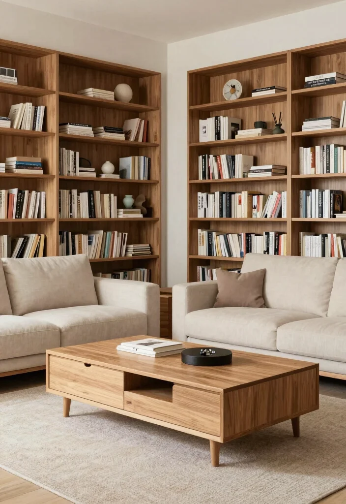 15 Living Room Studio Ideas for Smart Compact Living - 10. Compact Storage Solutions 1