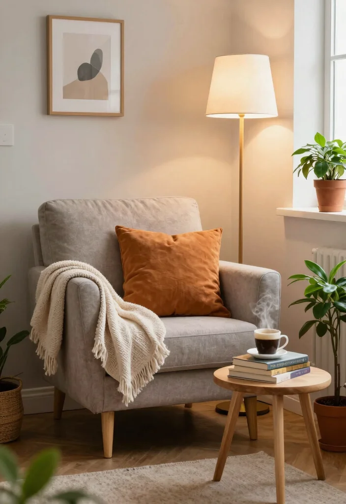 15 Living Room Studio Ideas for Smart Compact Living - 11. Cozy Nooks 1