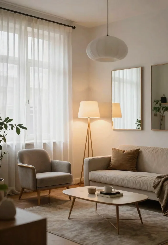 15 Living Room Studio Ideas for Smart Compact Living - 3. Smart Lighting Solutions 1