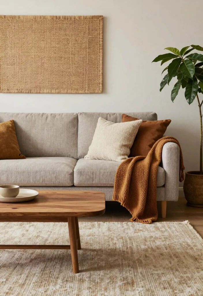 15 Living Room Studio Ideas for Smart Compact Living - 4. Textured Layers 1