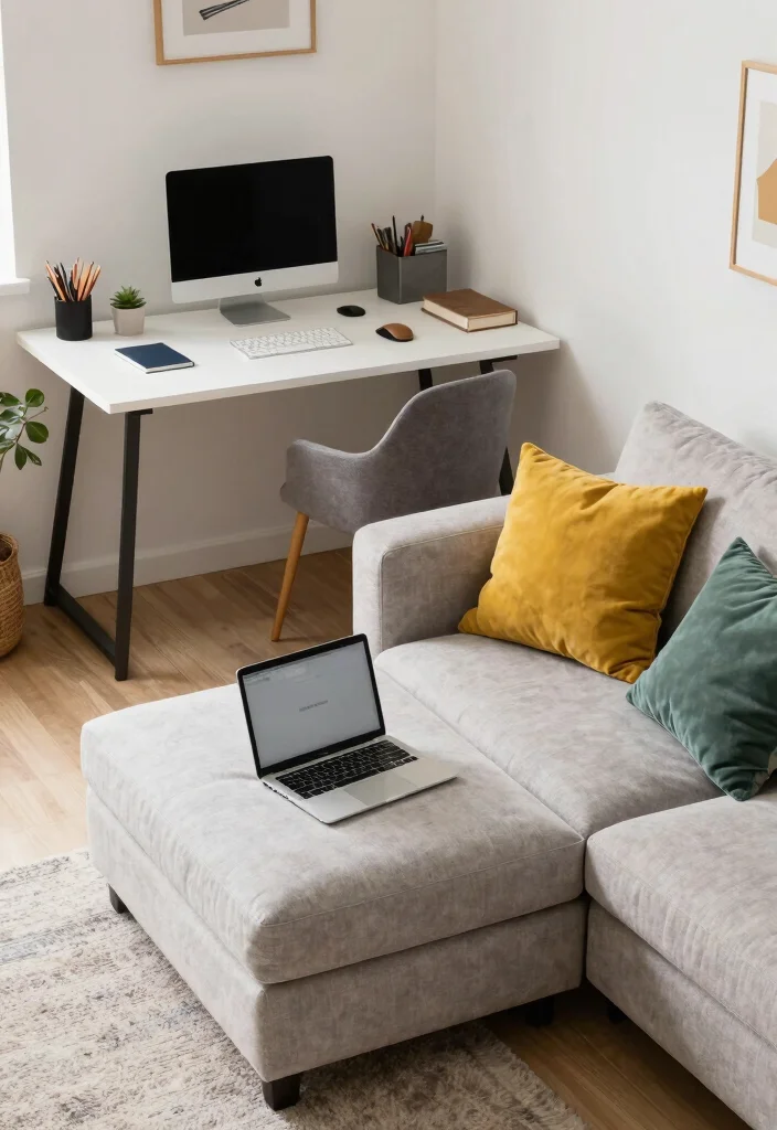 15 Living Room Studio Ideas for Smart Compact Living - 5. Multi-Use Spaces 1