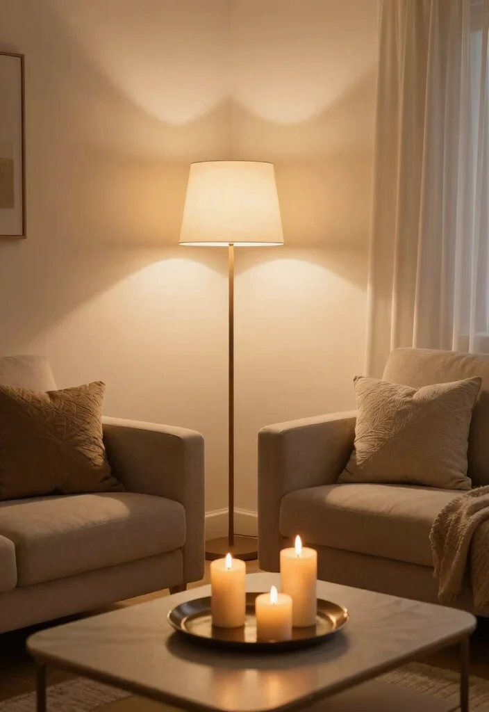 15 Living Room With No TV Ideas: Calm Conversation-Focused Spaces - 9. Soft Lighting Solutions 1