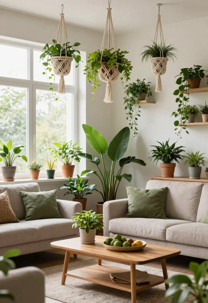 15 Rooms To Go Living Room Ideas: Practical Modern Sets - 4. Green Elements 1