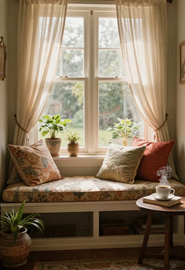 16 Alcove Living Room Ideas: Cozy, Smart, and Stylish - 2. Cozy Window Seat 1