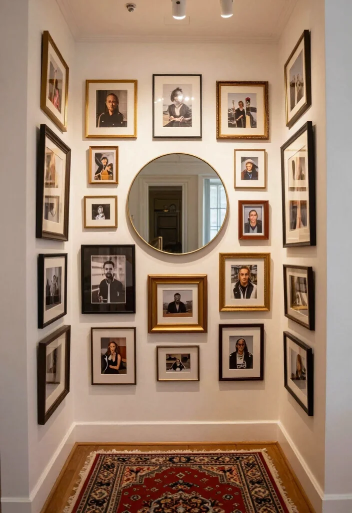 16 Alcove Living Room Ideas: Cozy, Smart, and Stylish - 6. Alcove Gallery Wall 1