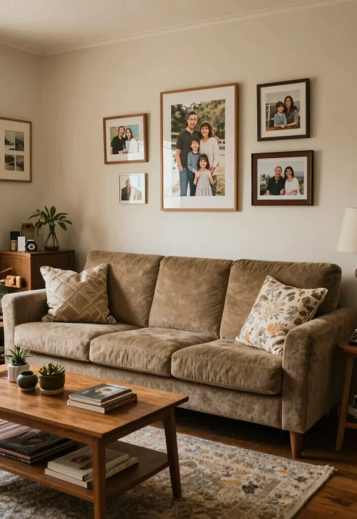 16 Downstairs Living Room Ideas: Cozy Practical Layouts - 14. Personal Touches with Decor 1