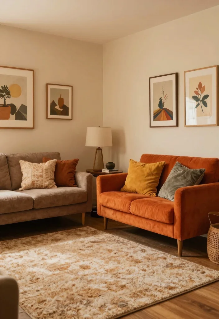 16 Downstairs Living Room Ideas: Cozy Practical Layouts - 6. Warm Color Palettes for Coziness 1