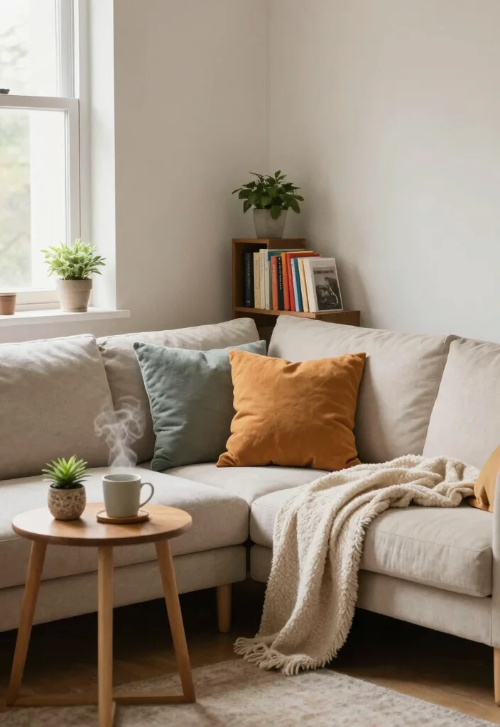 16 Front Living Room Ideas Welcoming and Stylish - 1. Cozy Nook with a Corner Sofa 1