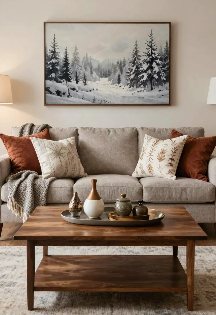 16 Front Living Room Ideas Welcoming and Stylish - 16. Seasonal Decor Switch-Ups 1
