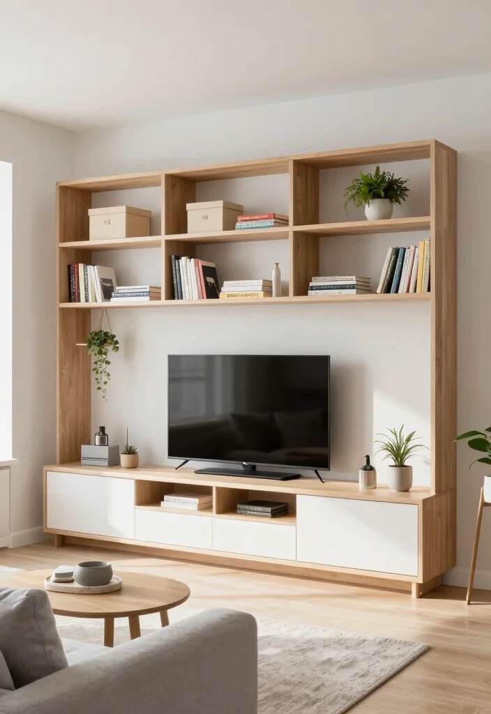 16 Living Room Shelving Ideas Practical and Decorative - 4. Open Shelving for Easy Access 1