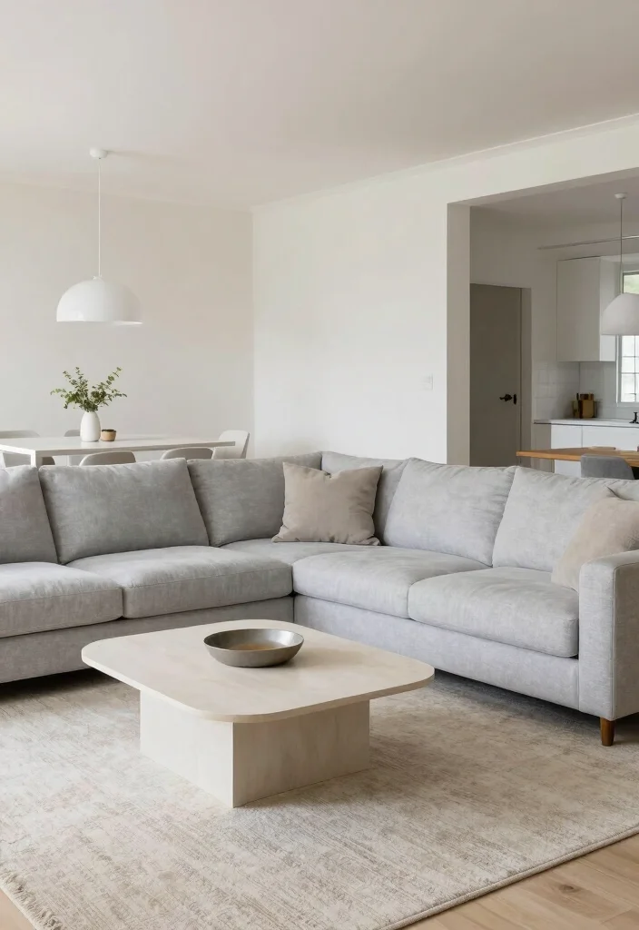 16 Monochromatic Living Room Ideas for a Clean, Cohesive Style - 10. Open Floor Plan 1