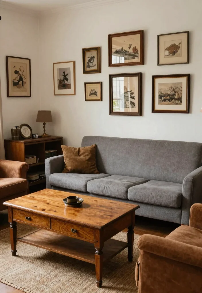 16 Monochromatic Living Room Ideas for a Clean, Cohesive Style - 15. Vintage Finds 1