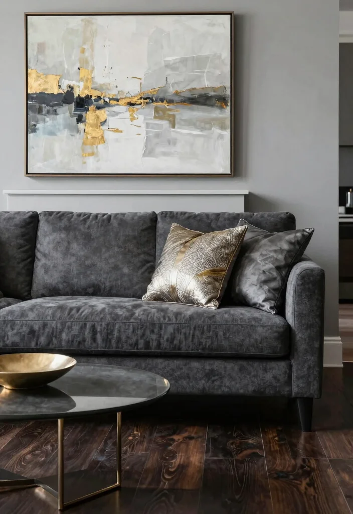 16 Monochromatic Living Room Ideas for a Clean, Cohesive Style - 2. Charcoal Elegance 1