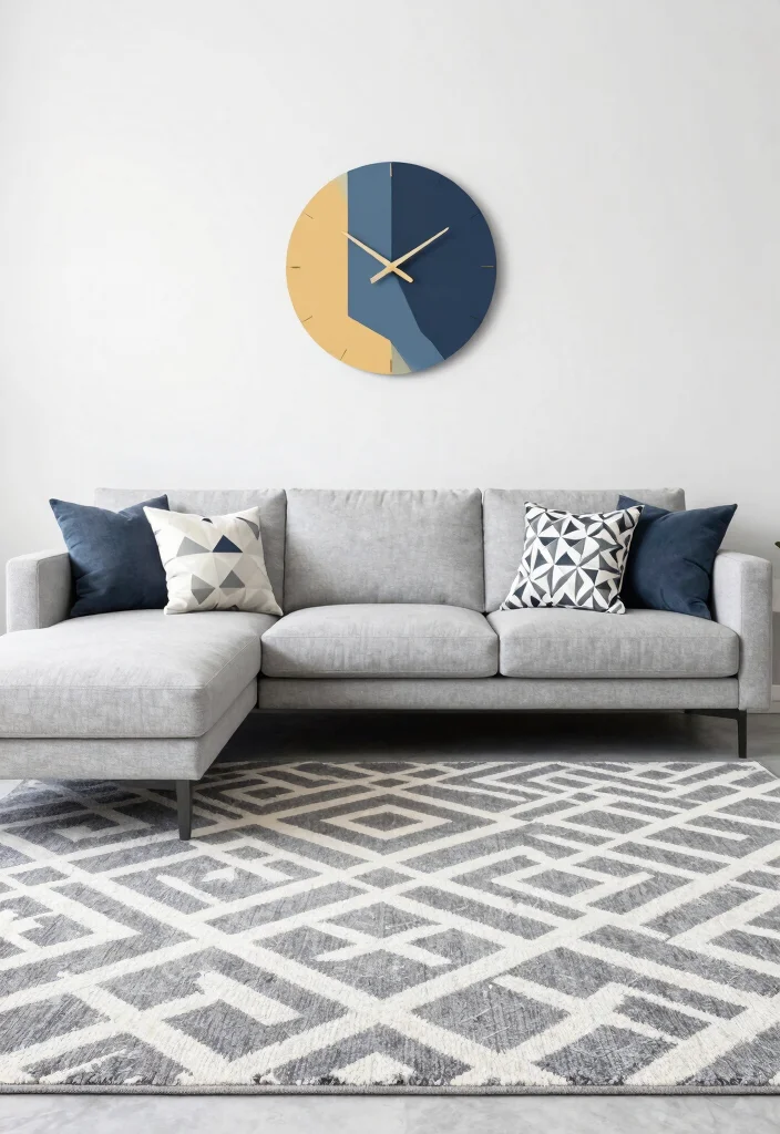 16 Monochromatic Living Room Ideas for a Clean, Cohesive Style - 4. Geometric Patterns 1