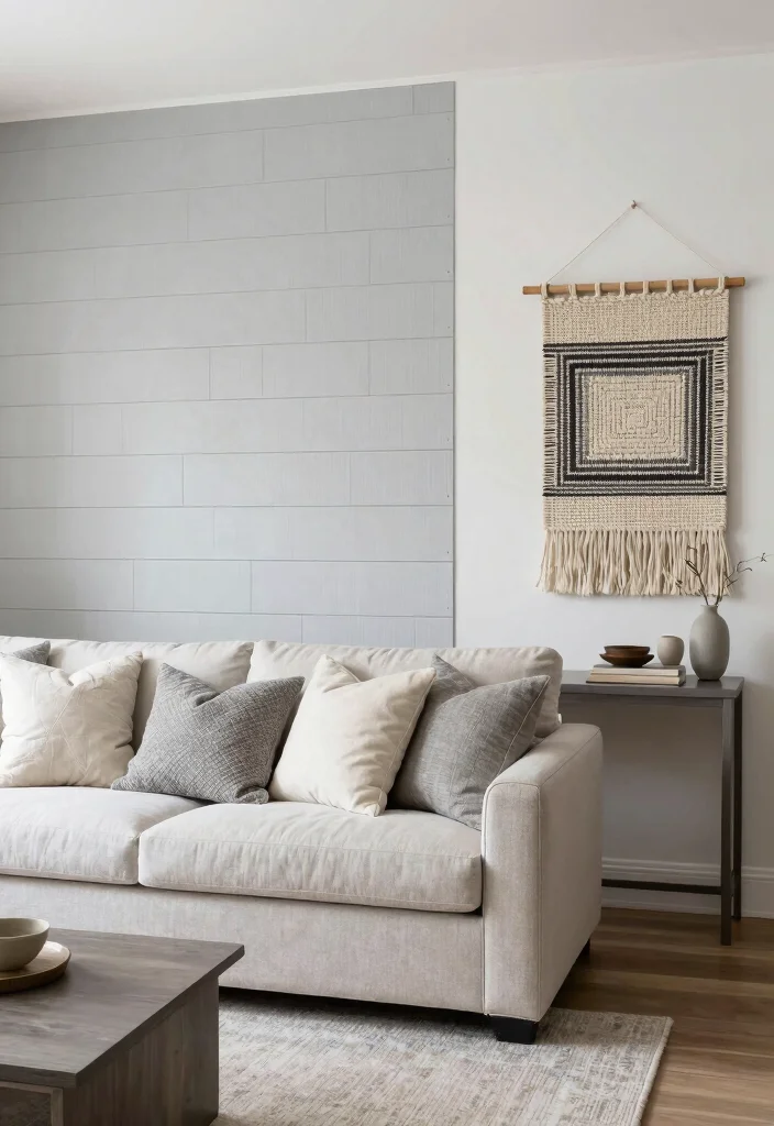16 Monochromatic Living Room Ideas for a Clean, Cohesive Style - 8. Textured Wall Treatments 1