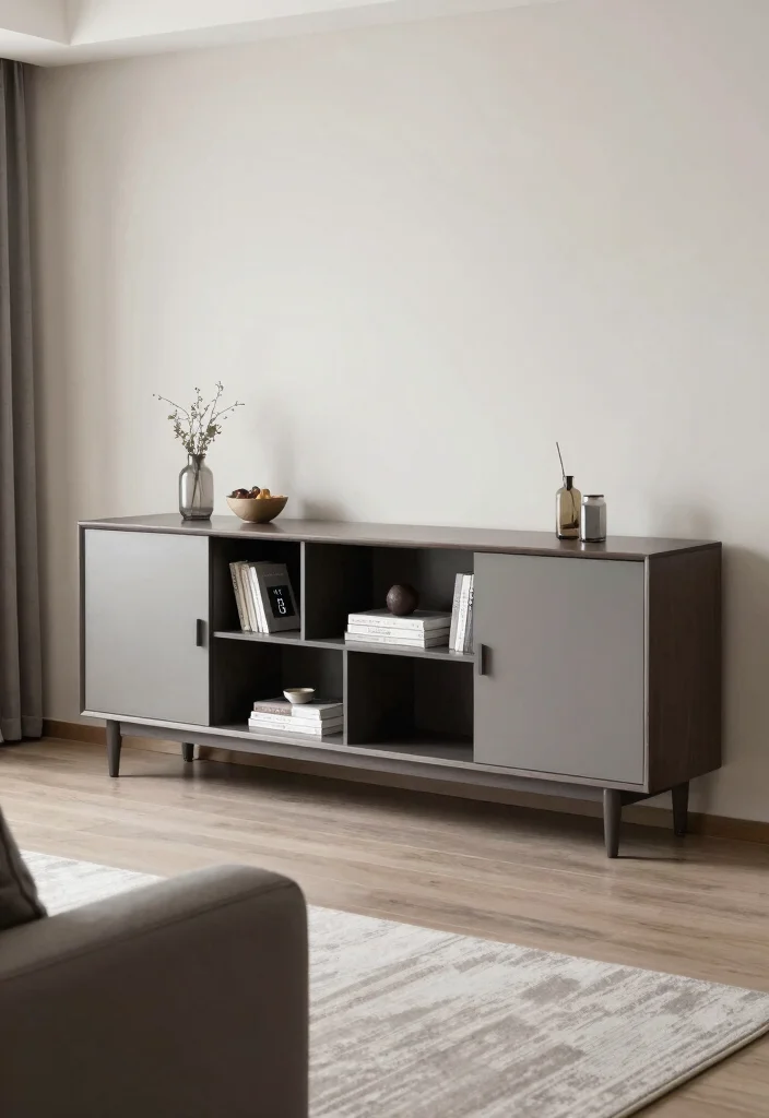 16 Sideboards Living Room Ideas: Storage Meets Style - 12. Smart Storage Solutions 1