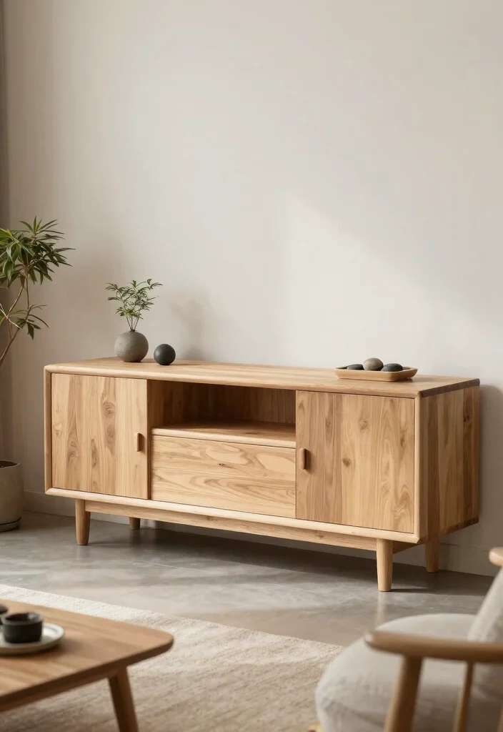 16 Sideboards Living Room Ideas: Storage Meets Style - 16. Zen-Inspired Designs 1