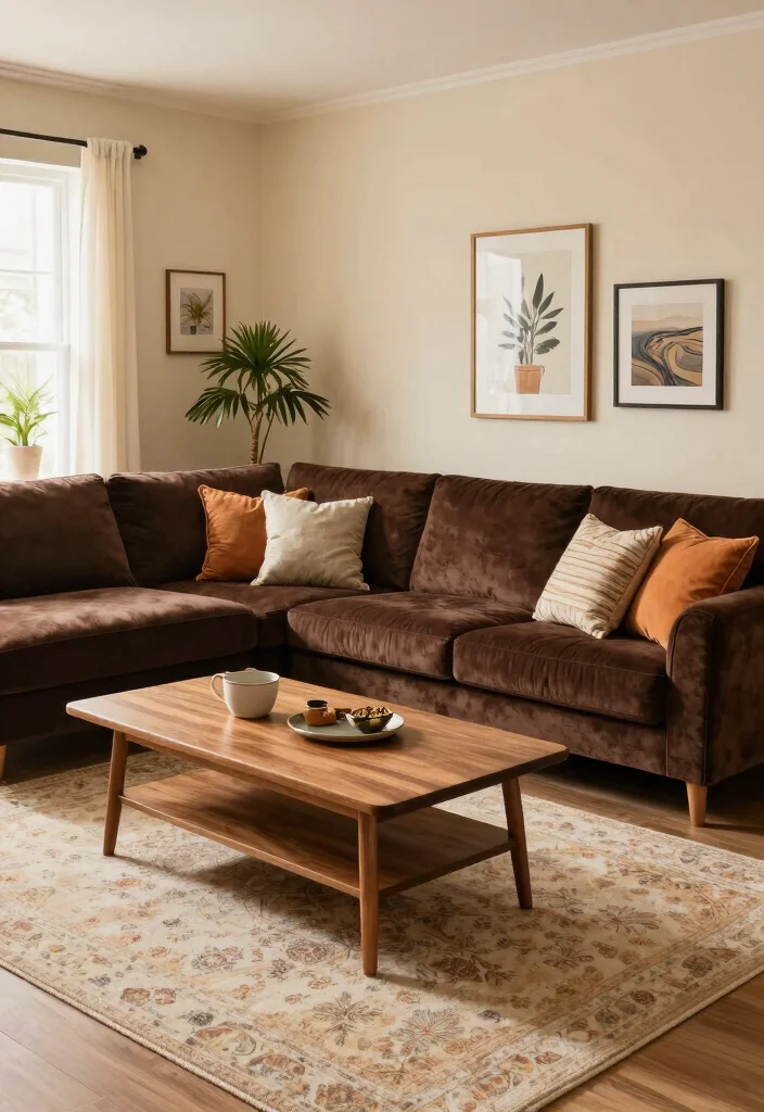 16 Warm Living Room Colors Ideas Cozy Inviting Palettes - 12. Chocolate Brown 1