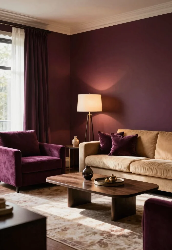 16 Warm Living Room Colors Ideas Cozy Inviting Palettes - 15. Warm Aubergine 1