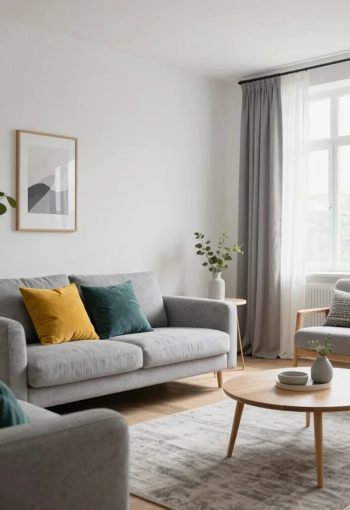 17 Bed Living Room Ideas: Smart Studio Layouts - 6. Color Coordination for Cohesion 1