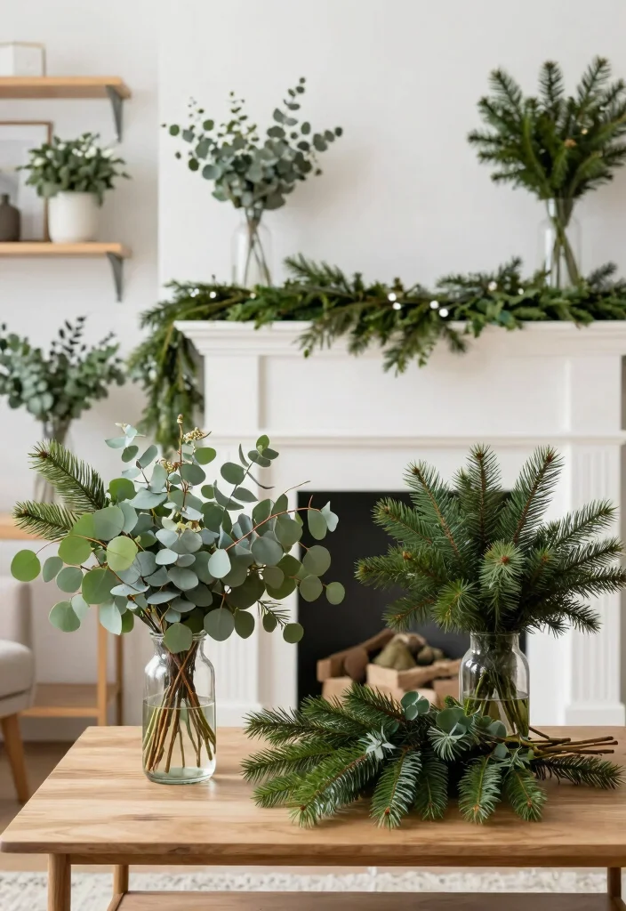 17 Christmas Living Room Aesthetic Ideas: Festive Cozy Magic - 11. Greenery Galore 1