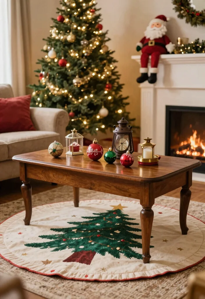 17 Christmas Living Room Aesthetic Ideas: Festive Cozy Magic - 12. Vintage Finds 1