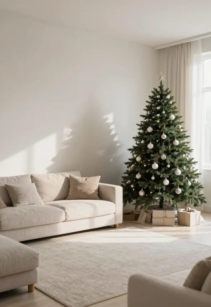 17 Christmas Living Room Aesthetic Ideas: Festive Cozy Magic - 17. Embrace the Simplicity 1