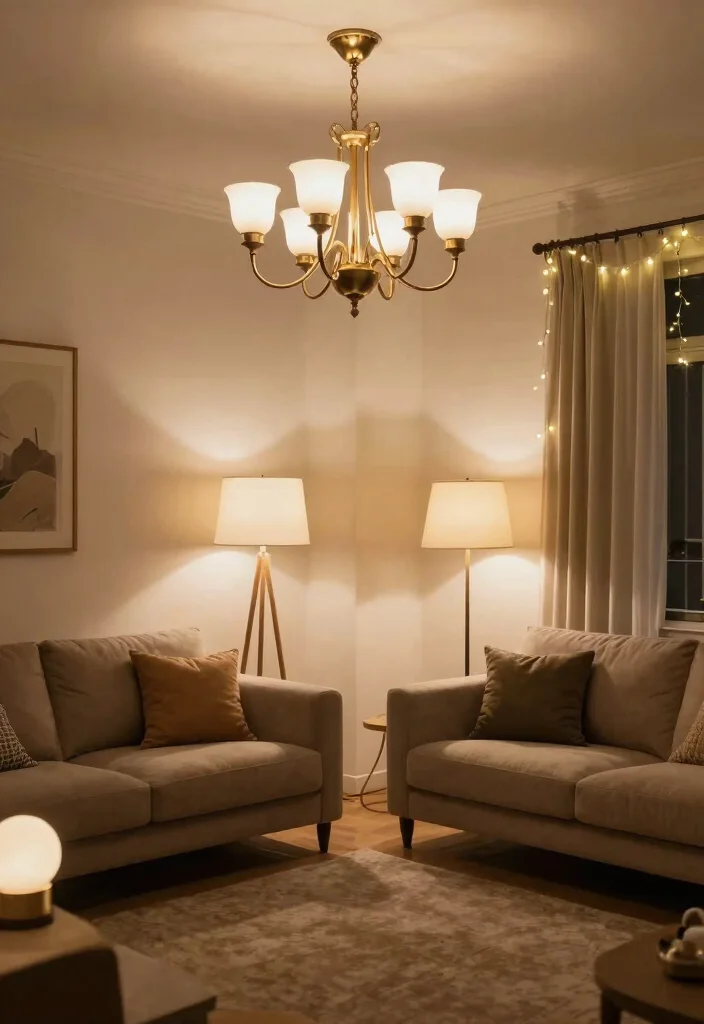 17 Inviting Living Room Ideas Comfortable and Welcoming - 5. Layer Your Lighting 1