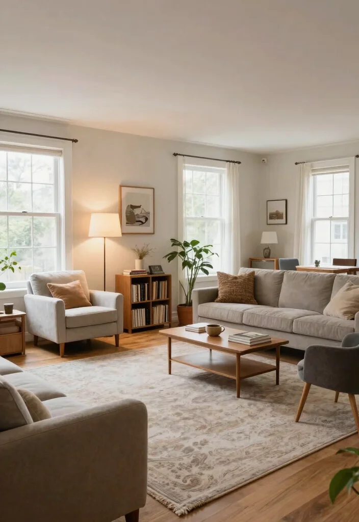 17 Inviting Living Room Ideas Comfortable and Welcoming - 8. Create Zones within the Space 1