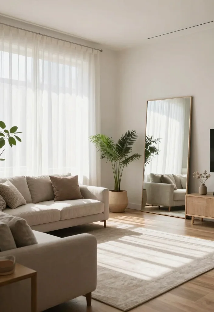 17 Living Room Lights Ideas Layered Cozy Ambience - 10. Natural Light Enhancers 1