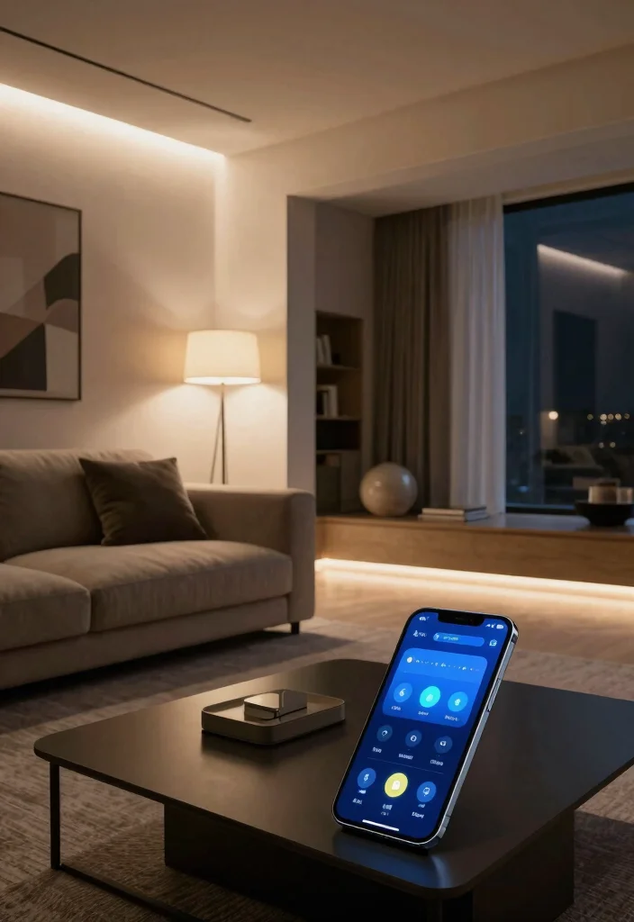 17 Living Room Lights Ideas Layered Cozy Ambience - 11. Smart Lighting Solutions 1