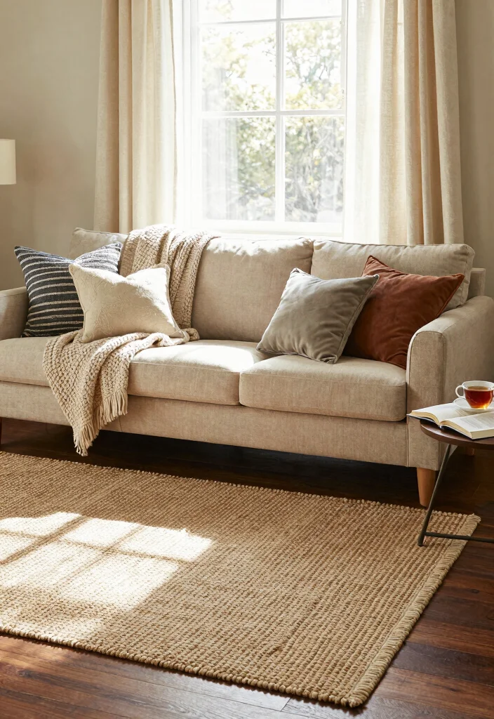 17 Living Room Video Ideas Aesthetic Setup Inspiration - 1. Layered Textiles for Cozy Vibes 1