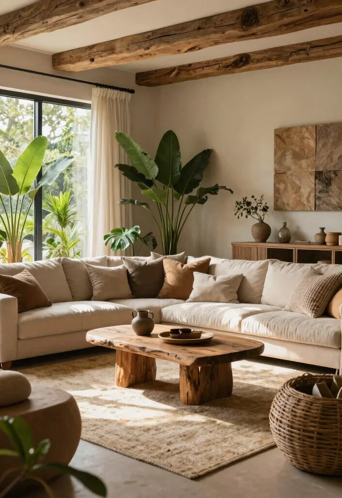 18 Botanical Living Room Ideas Fresh Green and Lively - 17. Outdoor-Inspired Decor 1