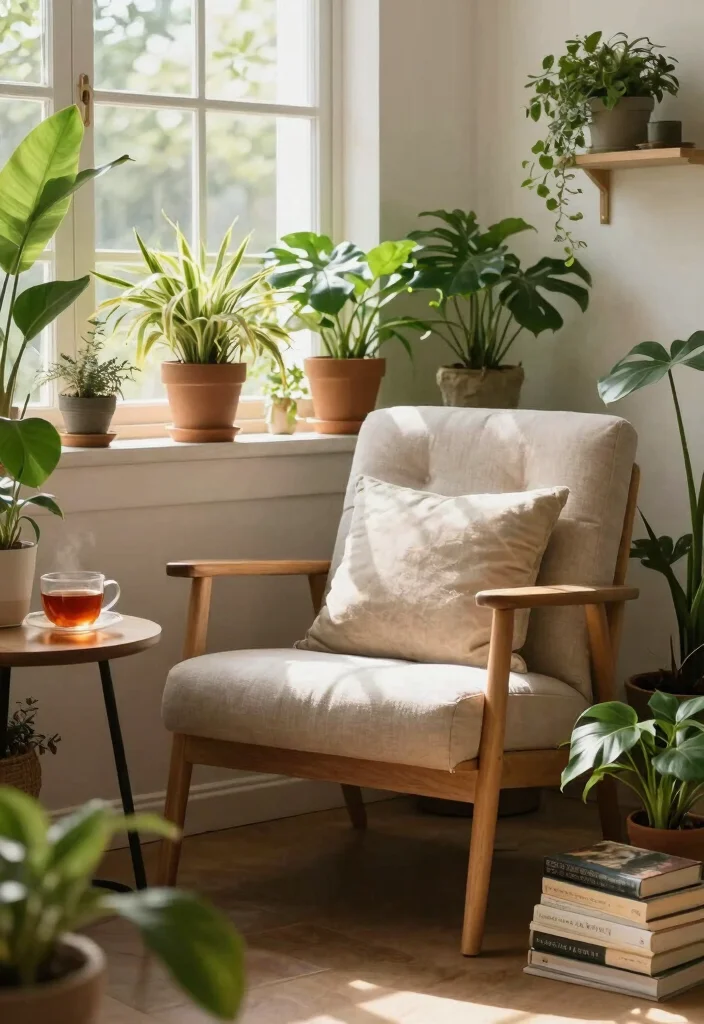 18 Botanical Living Room Ideas Fresh Green and Lively - 7. Cozy Nooks with Plants 1