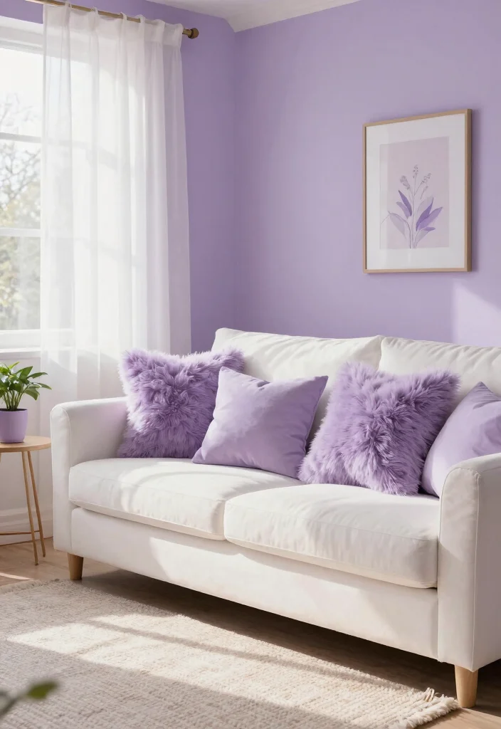 18 Living Room Purple Ideas: Bold Elegant Color Palettes - 2. Soft Lavender Dreams 1