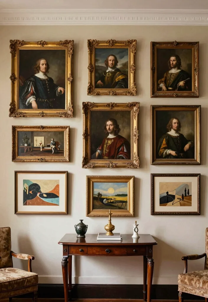 18 Tudor Living Room Ideas with Historic Rich Character - 11. Statement Artwork 1