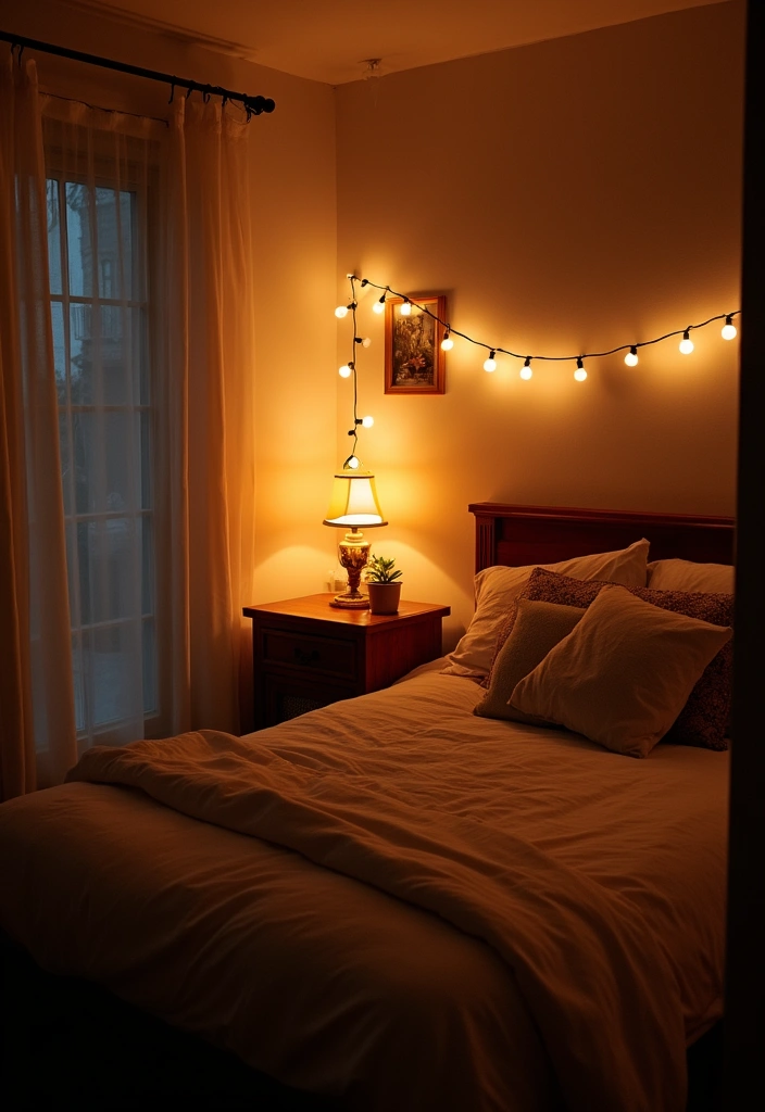 25 Aesthetic Small Bedroom Ideas That Look Bigger Instantly - 14. Innovative Lighting Solutions