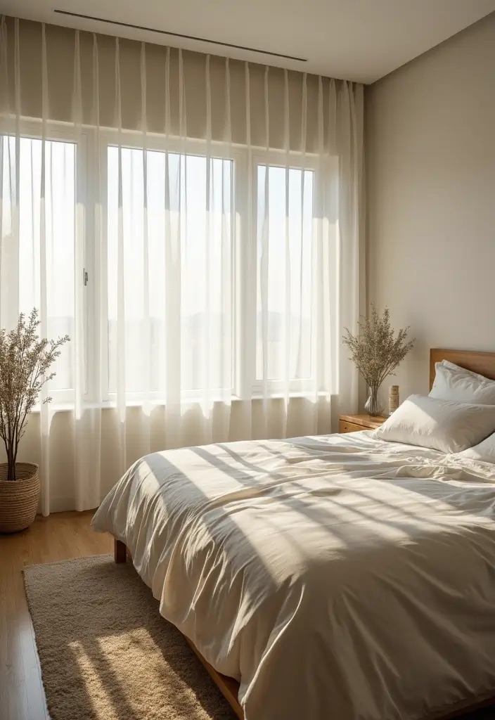 25 Aesthetic Small Bedroom Ideas That Look Bigger Instantly - 9. Natural Light Emphasis