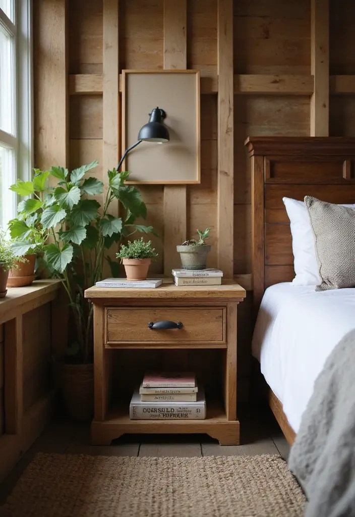 25 Bedroom Side Table Ideas That Look Cute & Functional - 6. Repurposed Crates