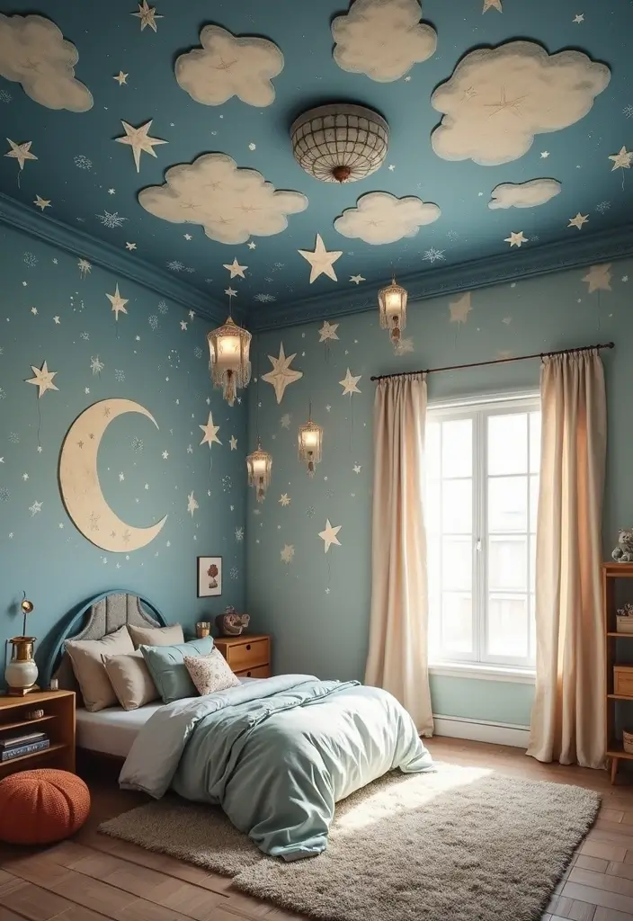 25 Big Boys Bedroom Ideas That Look Grown-Up but Still Fun - 19. Whimsical Ceiling Decor